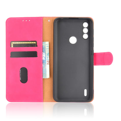 Skin-touch Folio Flip Leather Protective Shell for Motorola Moto E7 Power/Moto E7i Power 2021 Wallet Stand Cover