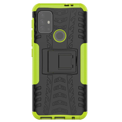 Cool Tyre Surface Design PC + TPU Hybrid Phone Case Cover with Kickstand for Motorola Moto G30