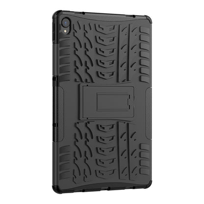 Cool Tyre Surface Design PC + TPU Hybrid Phone Cover Shell with Kickstand for Lenovo Tab P11 / Tab P11 5G