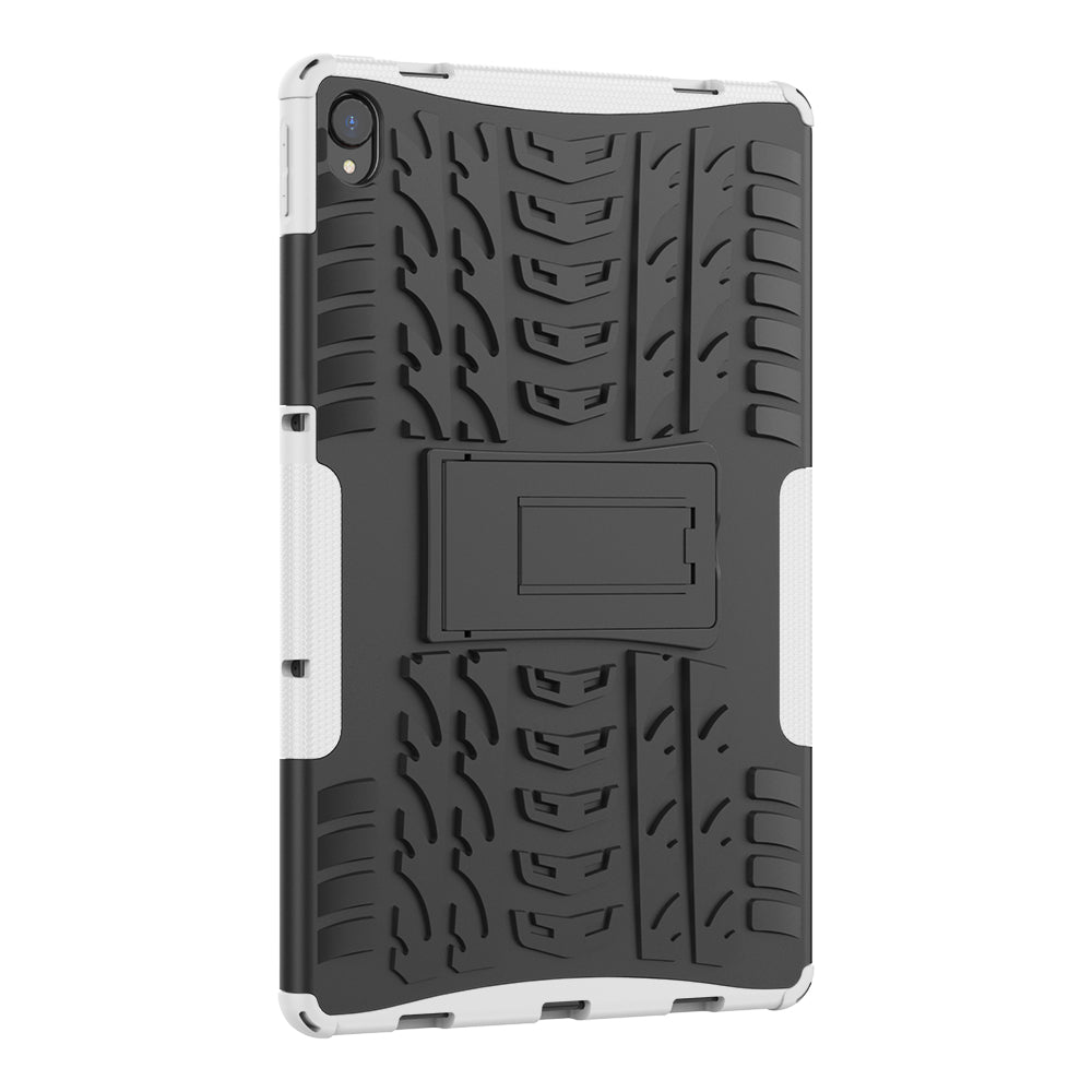 Cool Tyre Surface Design PC + TPU Hybrid Phone Cover Shell with Kickstand for Lenovo Tab P11 / Tab P11 5G