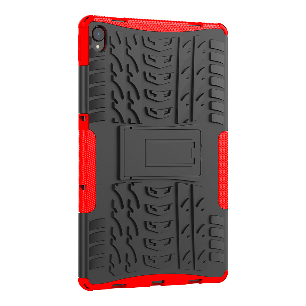 Cool Tyre Surface Design PC + TPU Hybrid Phone Cover Shell with Kickstand for Lenovo Tab P11 / Tab P11 5G