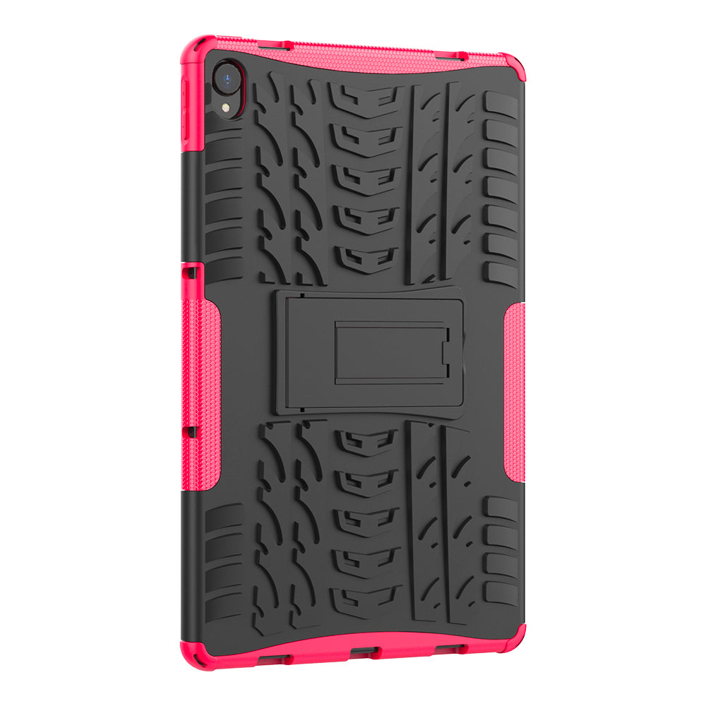 Cool Tyre Surface Design PC + TPU Hybrid Phone Cover Shell with Kickstand for Lenovo Tab P11 / Tab P11 5G