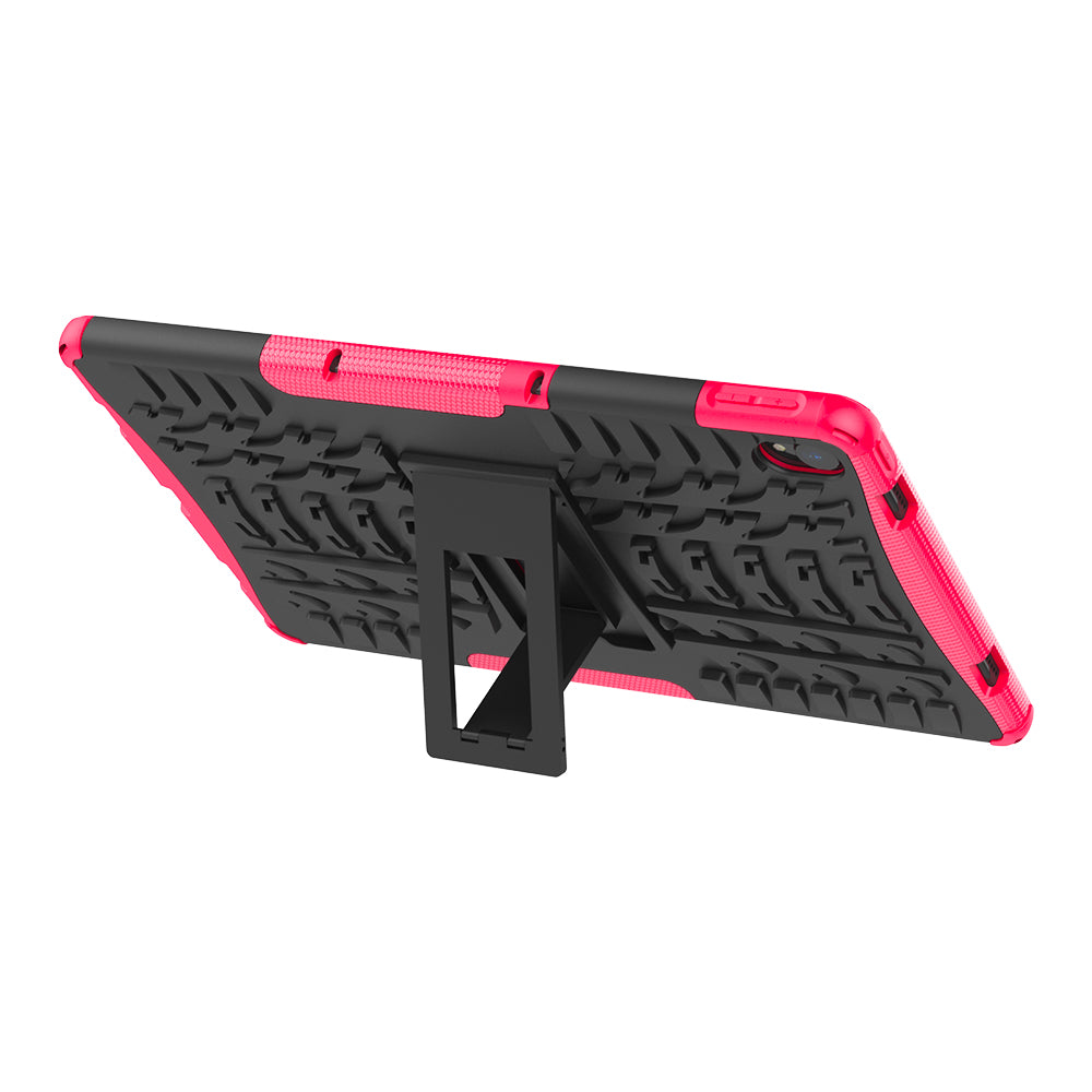 Cool Tyre Surface Design PC + TPU Hybrid Phone Cover Shell with Kickstand for Lenovo Tab P11 / Tab P11 5G