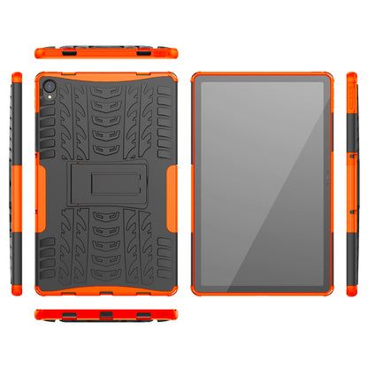 Cool Tyre Surface Design PC + TPU Hybrid Phone Cover Shell with Kickstand for Lenovo Tab P11 / Tab P11 5G