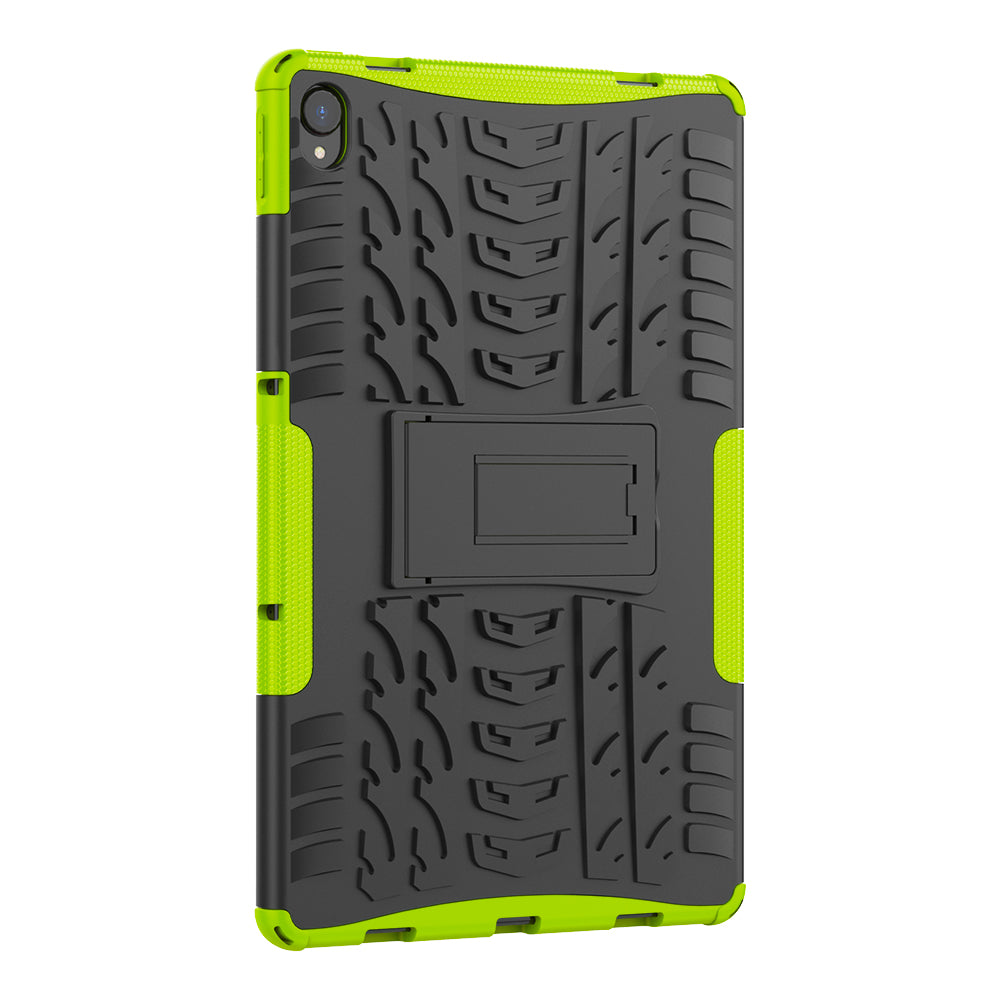 Cool Tyre Surface Design PC + TPU Hybrid Phone Cover Shell with Kickstand for Lenovo Tab P11 / Tab P11 5G