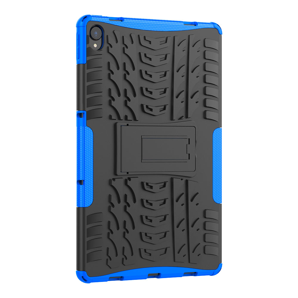 Cool Tyre Surface Design PC + TPU Hybrid Phone Cover Shell with Kickstand for Lenovo Tab P11 / Tab P11 5G