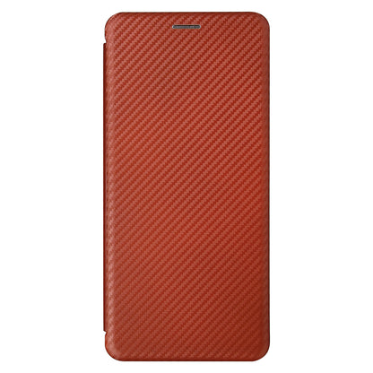 Auto-absorbed Stand Carbon Fiber Texture Leather Shell Cover for Motorola Edge S / Moto G100