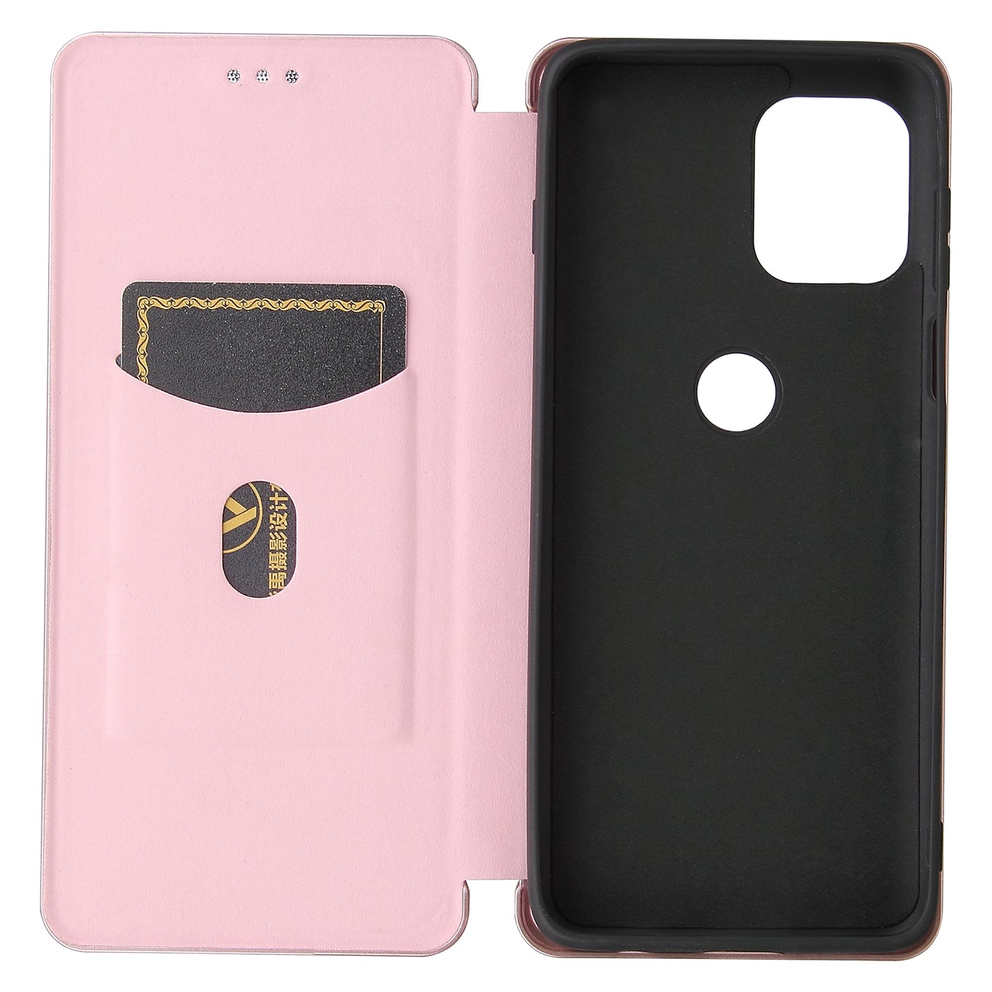 Auto-absorbed Stand Carbon Fiber Texture Leather Shell Cover for Motorola Edge S / Moto G100