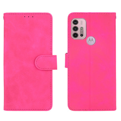 Silky Touch Leather Wallet Stand Shell Cover for Motorola Moto G30/G20 / G10