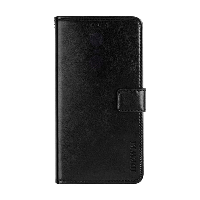 IDEWEI Wallet Design Folio Flip Crazy Horse Texture Leather Mobile Casing for Motorola Moto E7 Power/Moto E7i Power