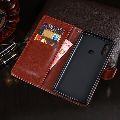 IDEWEI Wallet Design Folio Flip Crazy Horse Texture Leather Mobile Casing for Motorola Moto E7 Power/Moto E7i Power