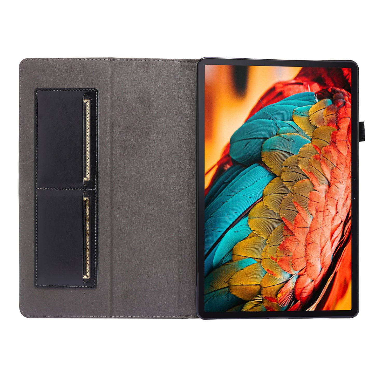 Crazy Horse Texture Two-Fold Design Leather Case for Lenovo Tab P11 / P11 5G 11-inch TB-J606F / J606X