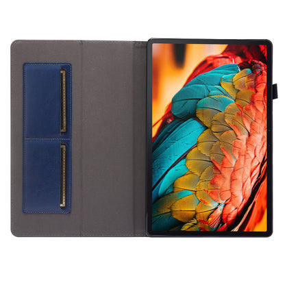 Crazy Horse Texture Two-Fold Design Leather Case for Lenovo Tab P11 / P11 5G 11-inch TB-J606F / J606X