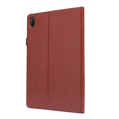 Crazy Horse Texture Two-Fold Design Leather Case for Lenovo Tab P11 / P11 5G 11-inch TB-J606F / J606X