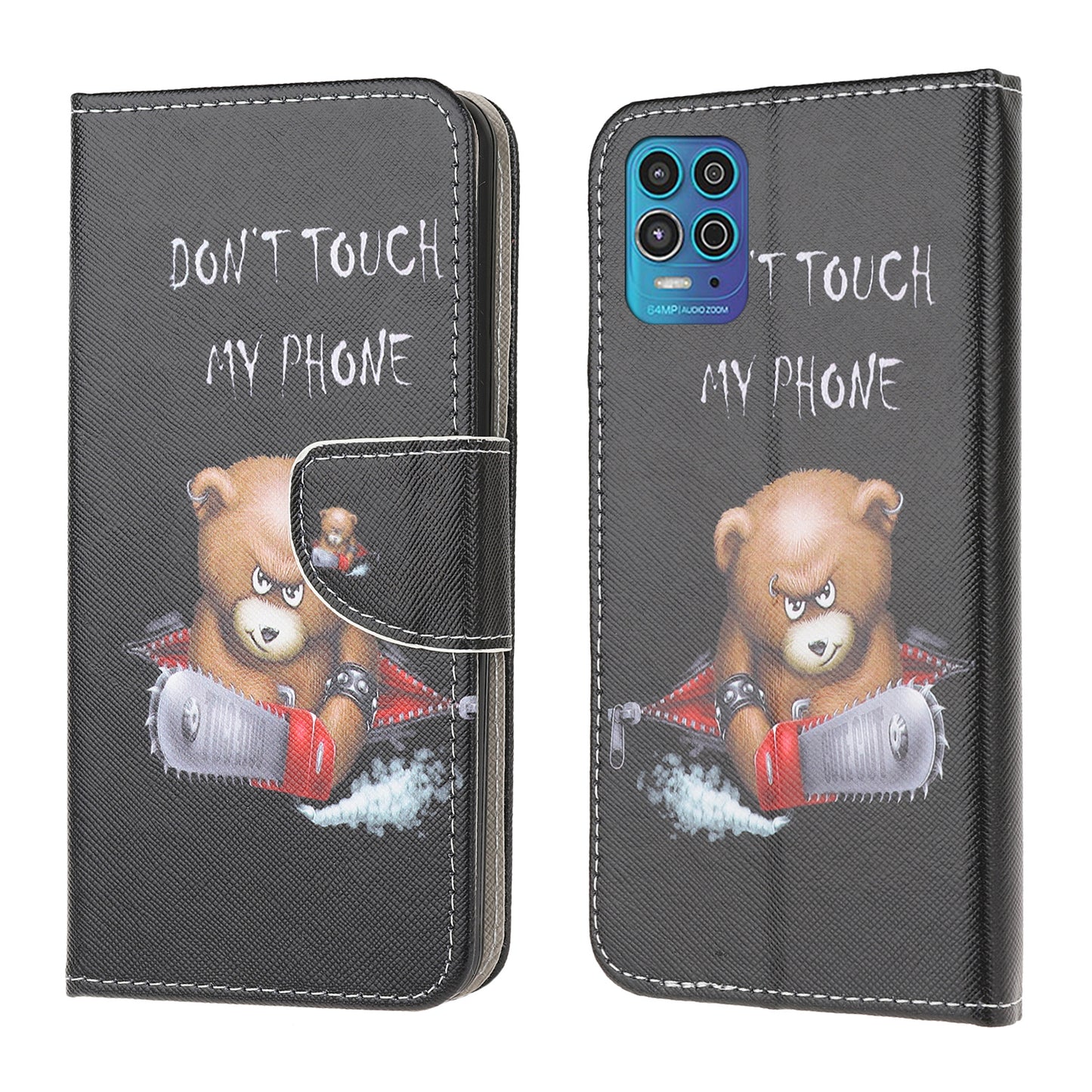 Pattern Printing Wallet Design Cross Texture Leather Phone Protective Case with Stand for Motorola Moto G100/Edge S