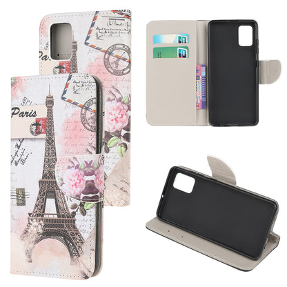 Pattern Printing Wallet Design Cross Texture Leather Phone Protective Case with Stand for Motorola Moto G100/Edge S