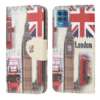 Pattern Printing Wallet Design Cross Texture Leather Phone Protective Case with Stand for Motorola Moto G100/Edge S