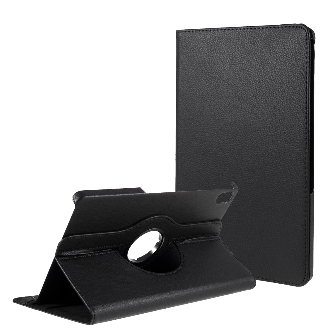 360 Degrees Rotating Stand Leather Case for Lenovo Tab P11 / P11 5G 11 inch TB-J606F / J606X- Black