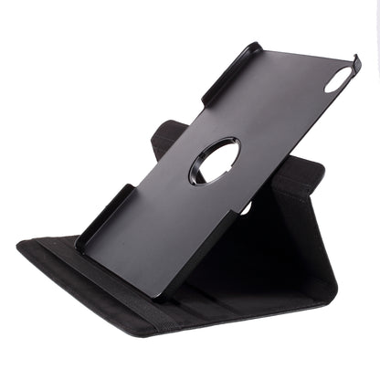 360 Degrees Rotating Stand Leather Case for Lenovo Tab P11 / P11 5G 11 inch TB-J606F / J606X- Black