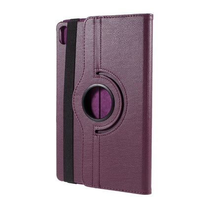 360 Degrees Rotating Stand Leather Case for Lenovo Tab P11 / P11 5G 11 inch TB-J606F / J606X- Black