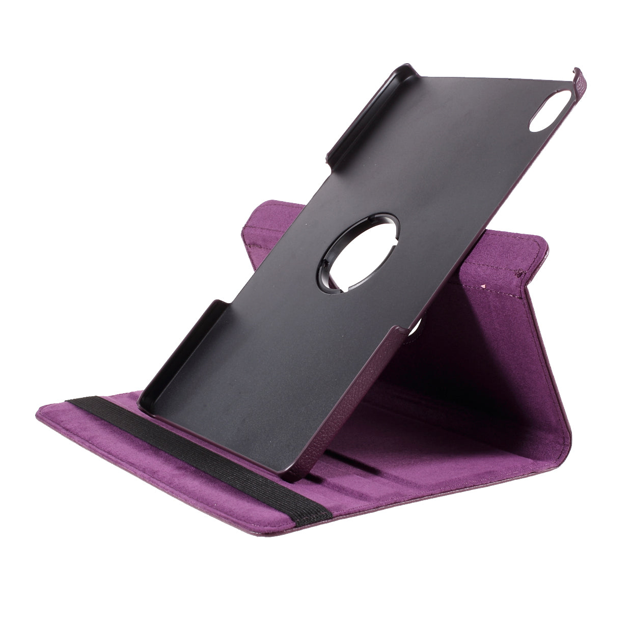 360 Degrees Rotating Stand Leather Case for Lenovo Tab P11 / P11 5G 11 inch TB-J606F / J606X- Black