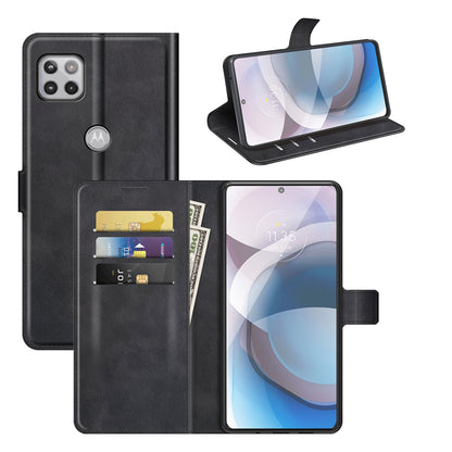 Wallet Design Stand Leather Phone Case Shell for Motorola One 5G Ace