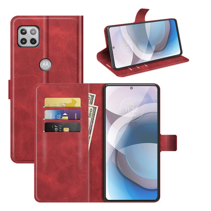 Wallet Design Stand Leather Phone Case Shell for Motorola One 5G Ace