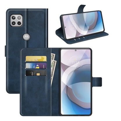 Wallet Design Stand Leather Phone Case Shell for Motorola One 5G Ace