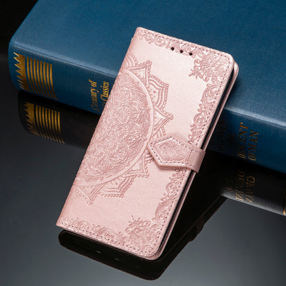 Embossed Mandala Flower Wallet Leather Stand Shell for Motorola Moto G30