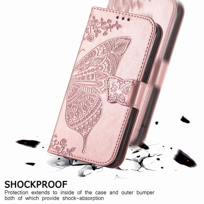 Imprint Big Butterfly Leather Wallet Phone Shell for Motorola Moto G10/G20