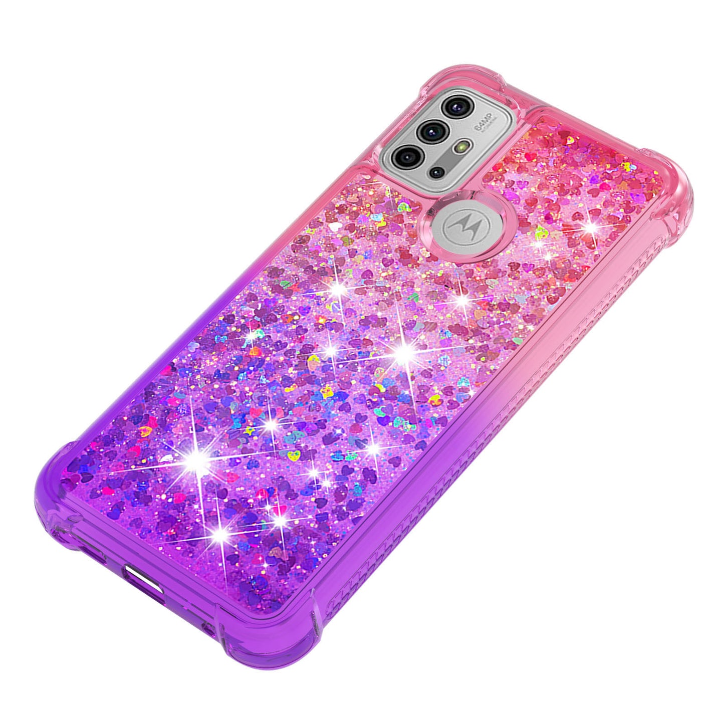 Shockproof Gradient Glitter Sequins Quicksand TPU Phone Case for Motorola Moto G30/G20 / G10