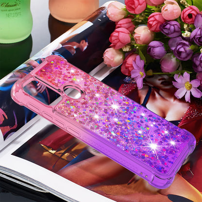 Shockproof Gradient Glitter Sequins Quicksand TPU Phone Case for Motorola Moto G30/G20 / G10