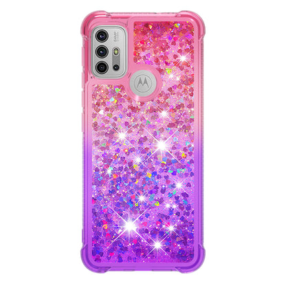 Shockproof Gradient Glitter Sequins Quicksand TPU Phone Case for Motorola Moto G30/G20 / G10