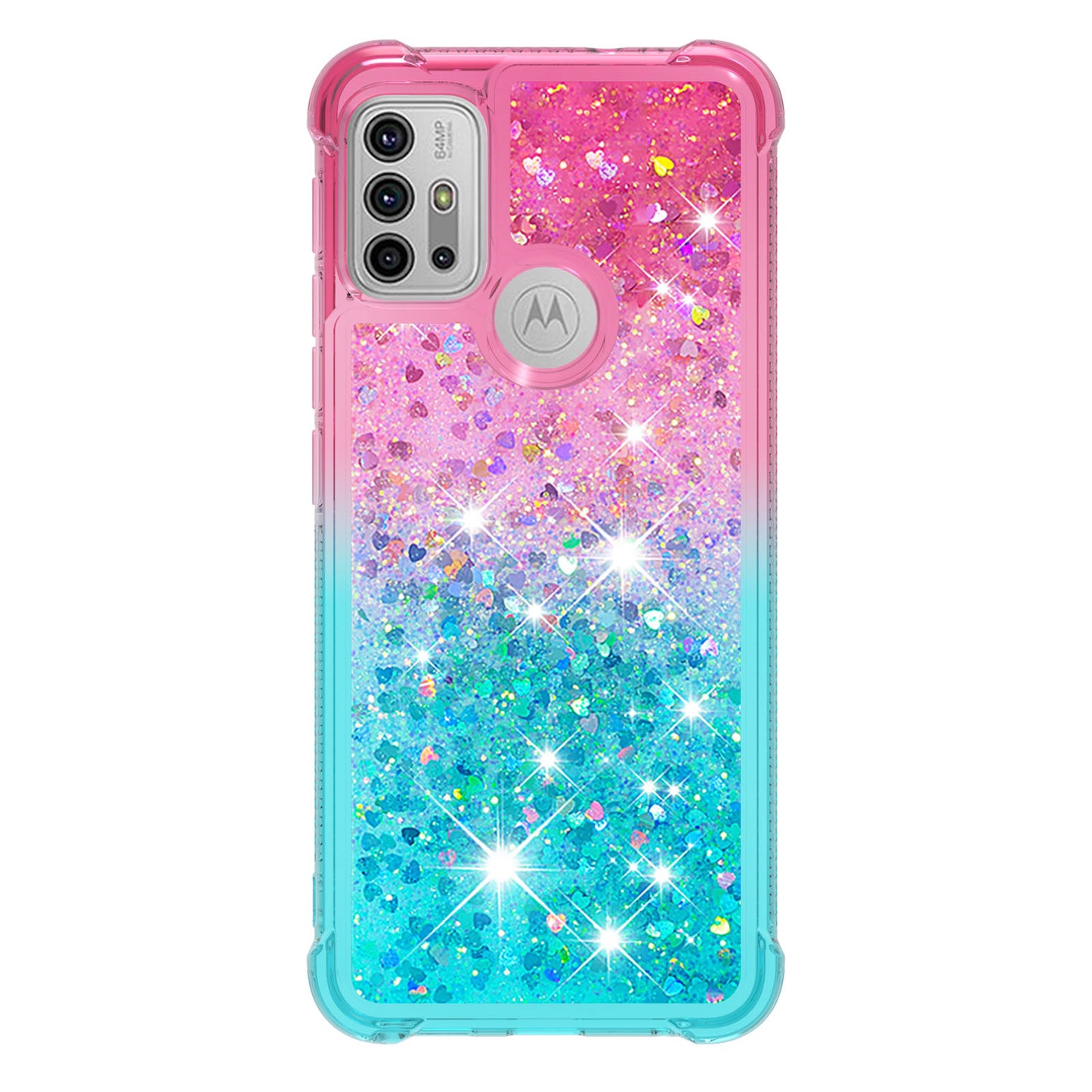 Shockproof Gradient Glitter Sequins Quicksand TPU Phone Case for Motorola Moto G30/G20 / G10