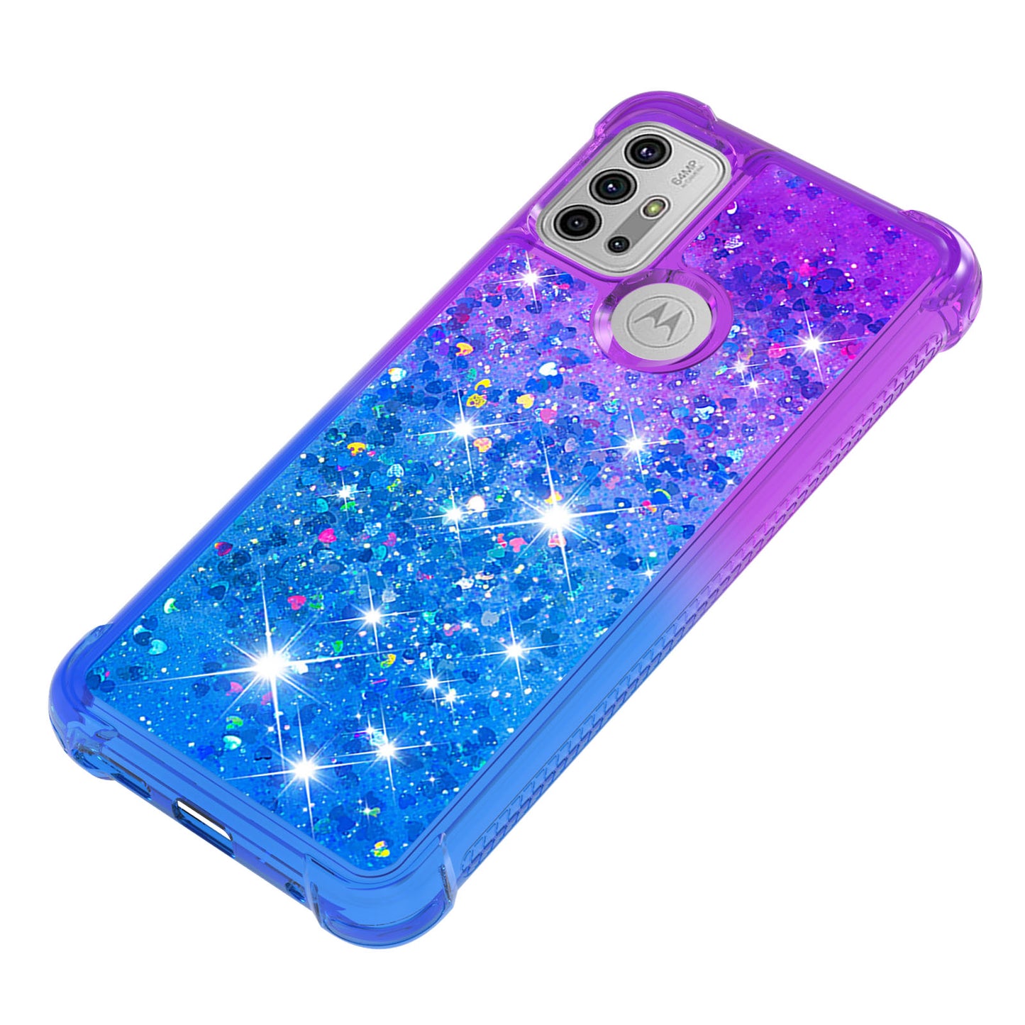 Shockproof Gradient Glitter Sequins Quicksand TPU Phone Case for Motorola Moto G30/G20 / G10