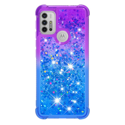 Shockproof Gradient Glitter Sequins Quicksand TPU Phone Case for Motorola Moto G30/G20 / G10