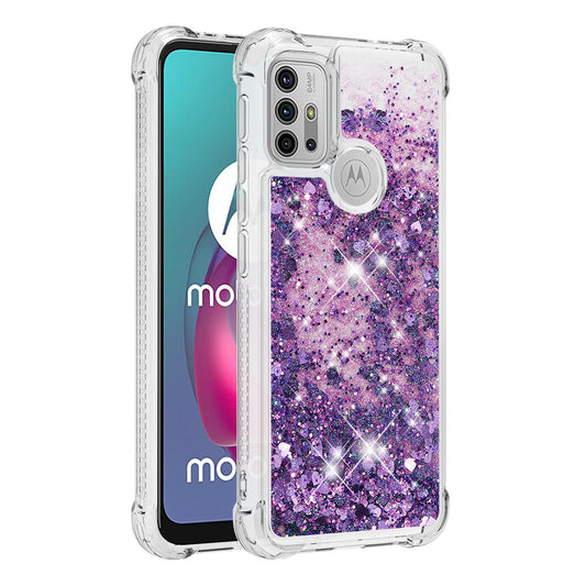 Moving Shiny Quicksand Glitter Reinforced Corners TPU Shell Cover for Motorola Moto G30/G20 /G10