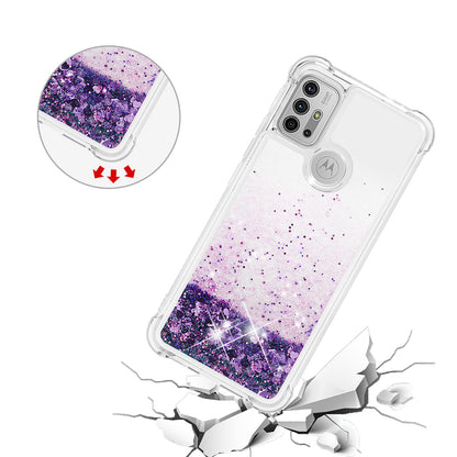 Moving Shiny Quicksand Glitter Reinforced Corners TPU Shell Cover for Motorola Moto G30/G20 /G10