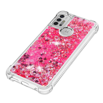 Moving Shiny Quicksand Glitter Reinforced Corners TPU Shell Cover for Motorola Moto G30/G20 /G10