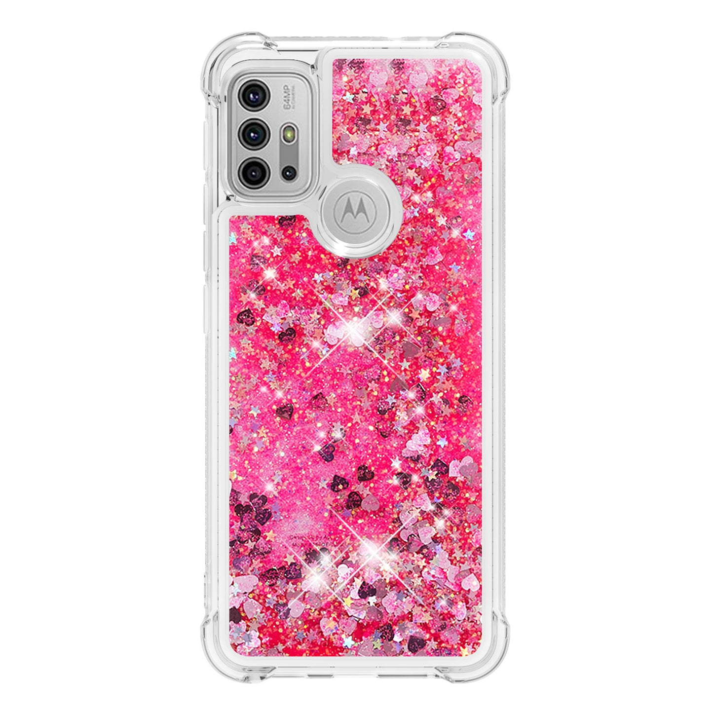 Moving Shiny Quicksand Glitter Reinforced Corners TPU Shell Cover for Motorola Moto G30/G20 /G10