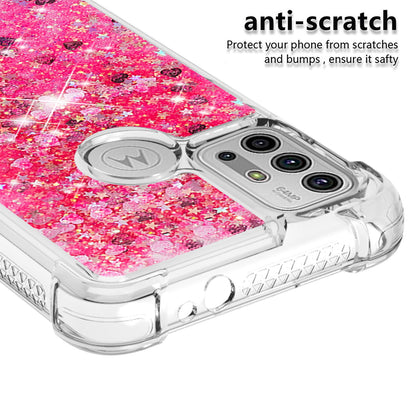 Moving Shiny Quicksand Glitter Reinforced Corners TPU Shell Cover for Motorola Moto G30/G20 /G10