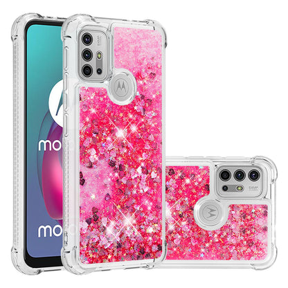 Moving Shiny Quicksand Glitter Reinforced Corners TPU Shell Cover for Motorola Moto G30/G20 /G10