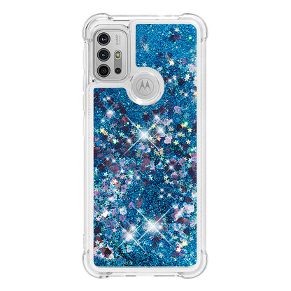 Moving Shiny Quicksand Glitter Reinforced Corners TPU Shell Cover for Motorola Moto G30/G20 /G10