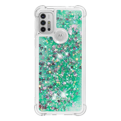 Moving Shiny Quicksand Glitter Reinforced Corners TPU Shell Cover for Motorola Moto G30/G20 /G10