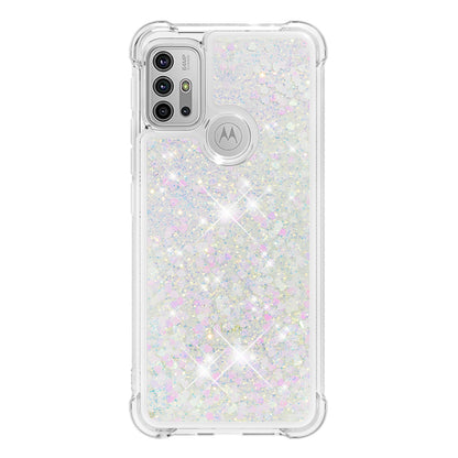 Moving Shiny Quicksand Glitter Reinforced Corners TPU Shell Cover for Motorola Moto G30/G20 /G10