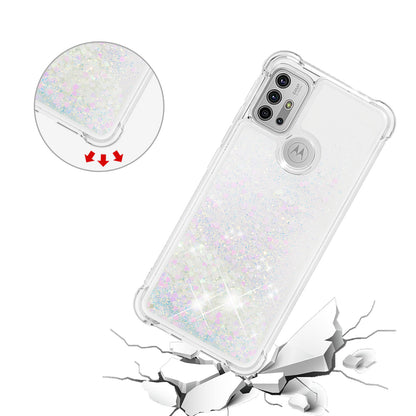 Moving Shiny Quicksand Glitter Reinforced Corners TPU Shell Cover for Motorola Moto G30/G20 /G10