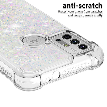 Moving Shiny Quicksand Glitter Reinforced Corners TPU Shell Cover for Motorola Moto G30/G20 /G10