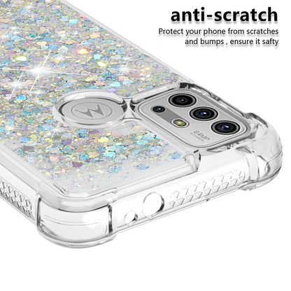 Moving Shiny Quicksand Glitter Reinforced Corners TPU Shell Cover for Motorola Moto G30/G20 /G10