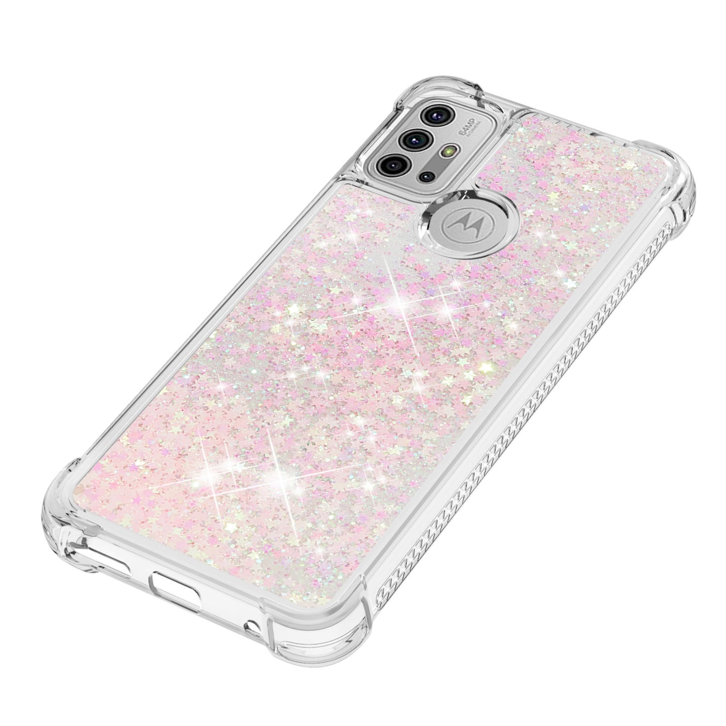 Moving Shiny Quicksand Glitter Reinforced Corners TPU Shell Cover for Motorola Moto G30/G20 /G10