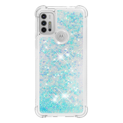 Moving Shiny Quicksand Glitter Reinforced Corners TPU Shell Cover for Motorola Moto G30/G20 /G10